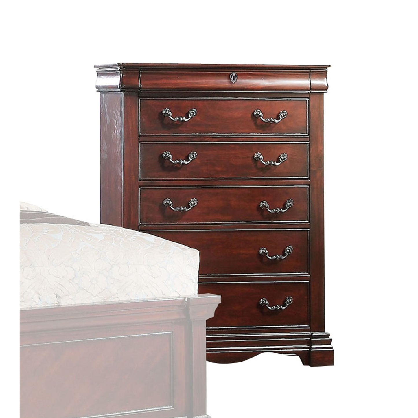 Estrella Dark Cherry Chest - ATL FURNITURE