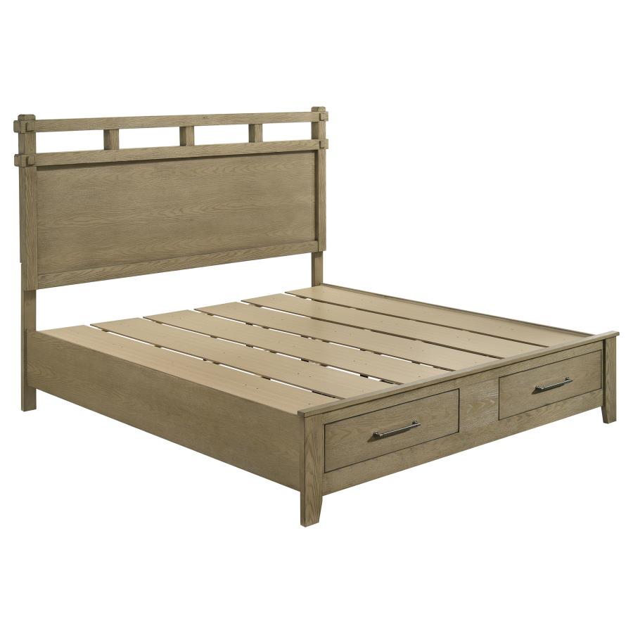 Hazlewood 59-Inch Eastern King Storage Bed Vineyard Oak