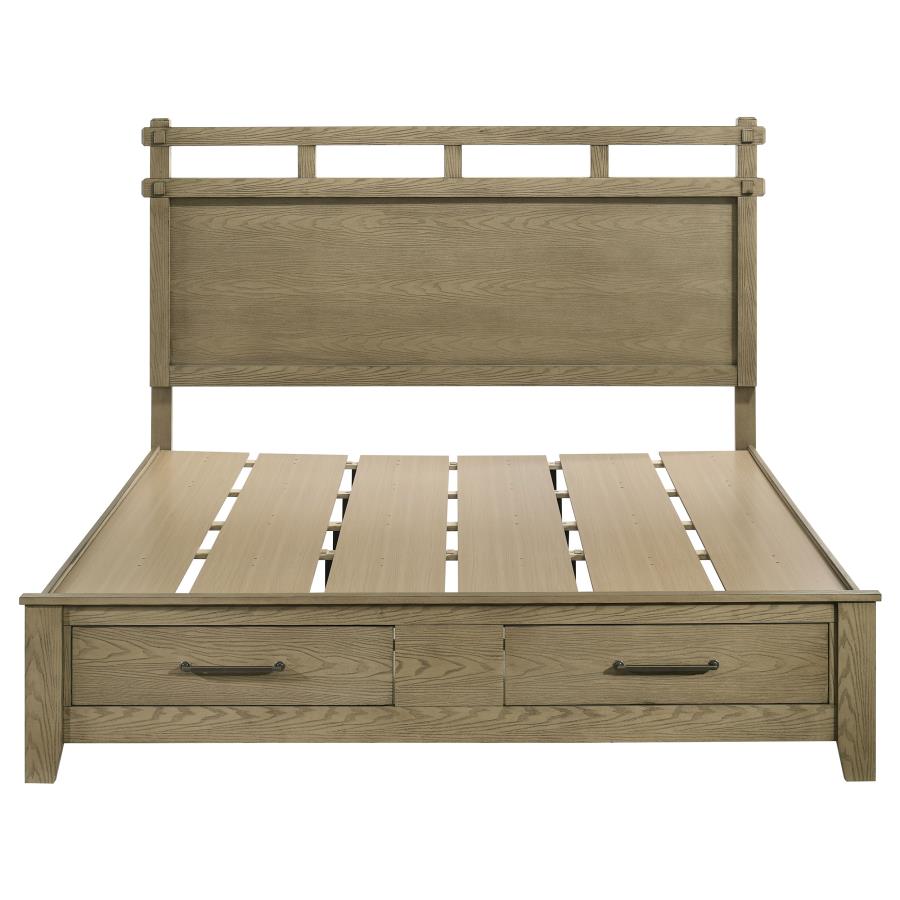 Hazlewood 59-Inch Eastern King Storage Bed Vineyard Oak