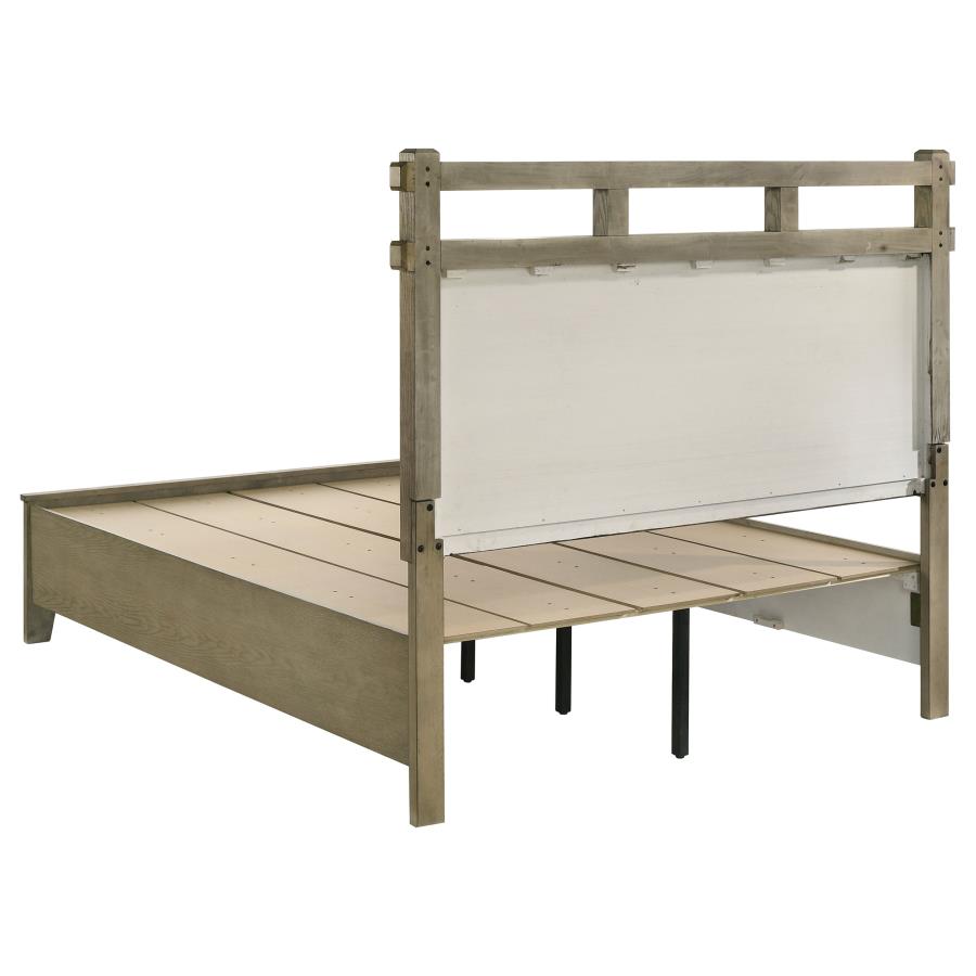 Hazlewood 59-Inch Queen Panel Storage Bed Vineyard Oak