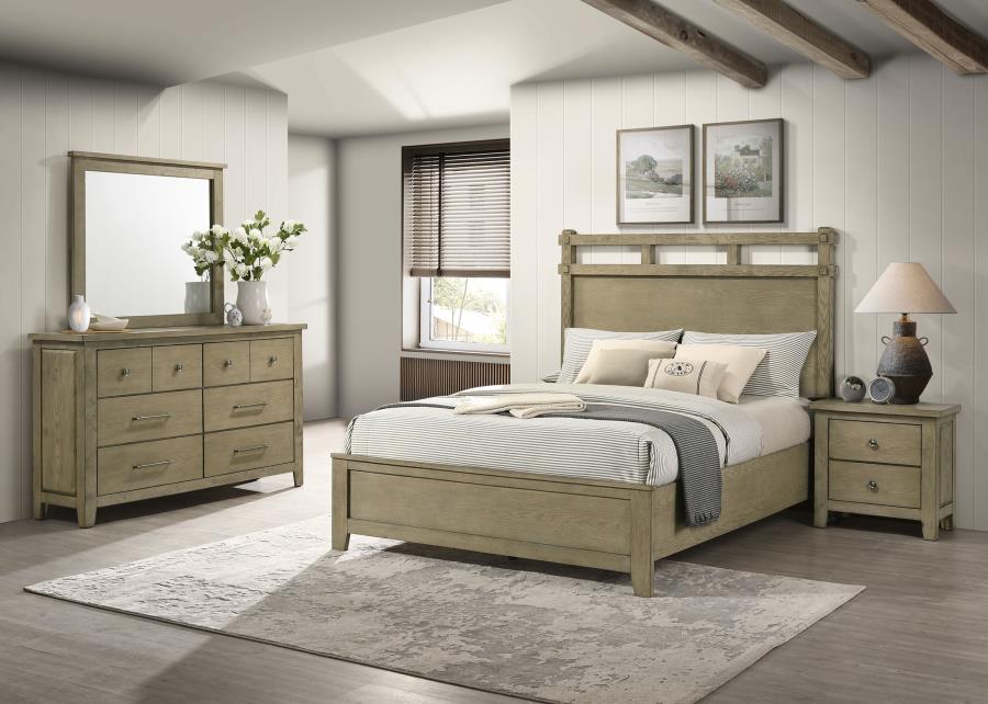 Hazlewood 4-Piece Eastern King Bedroom Set Vineyard Oak