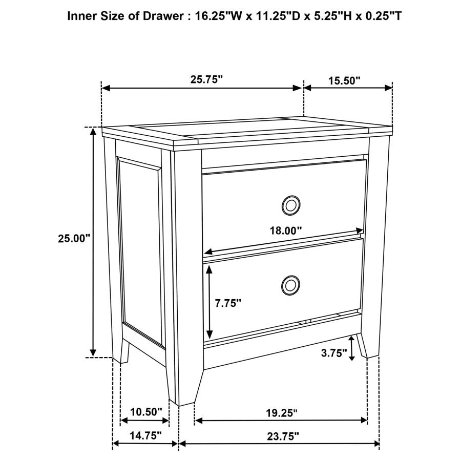 Hazlewood 4-Piece Eastern King Bedroom Set Vineyard Oak