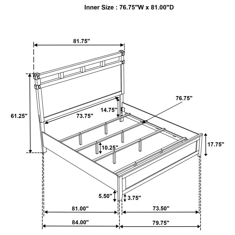 Hazlewood 5-Piece Eastern King Bedroom Set Vineyard Oak