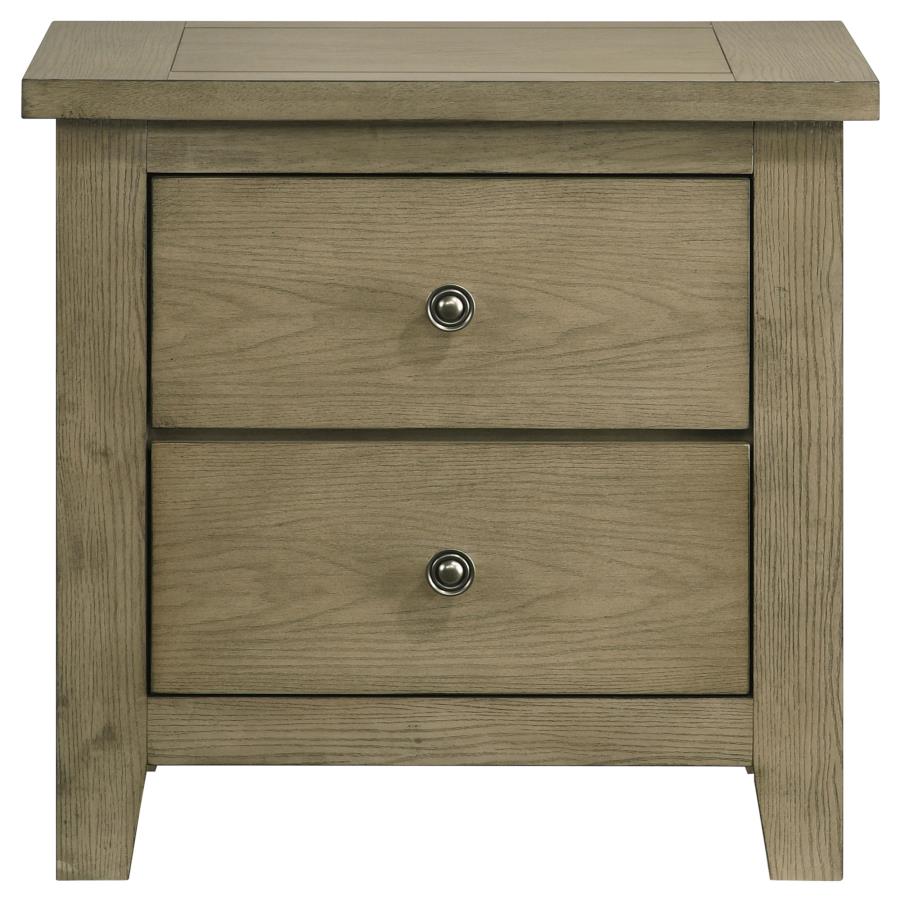 Hazlewood 2-Drawer Nightstand Bedside Table Vineyard Oak