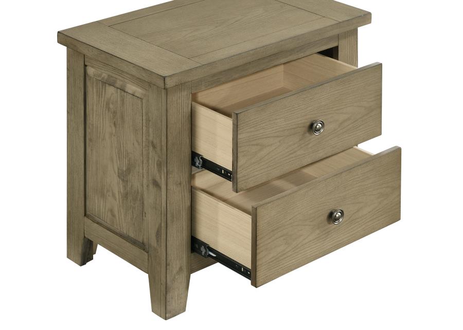 Hazlewood 2-Drawer Nightstand Bedside Table Vineyard Oak