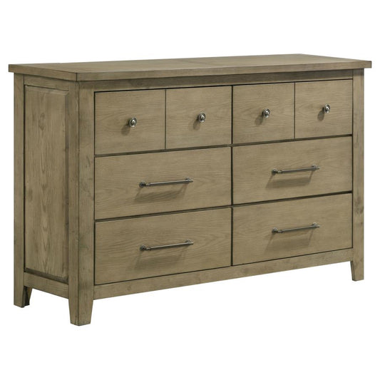 Hazlewood 6-Drawer Bedroom Dresser Cabinet Vineyard Oak