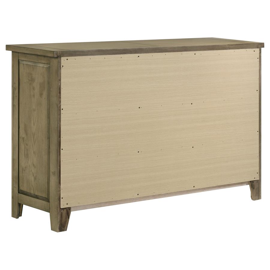 Hazlewood 6-Drawer Bedroom Dresser Cabinet Vineyard Oak