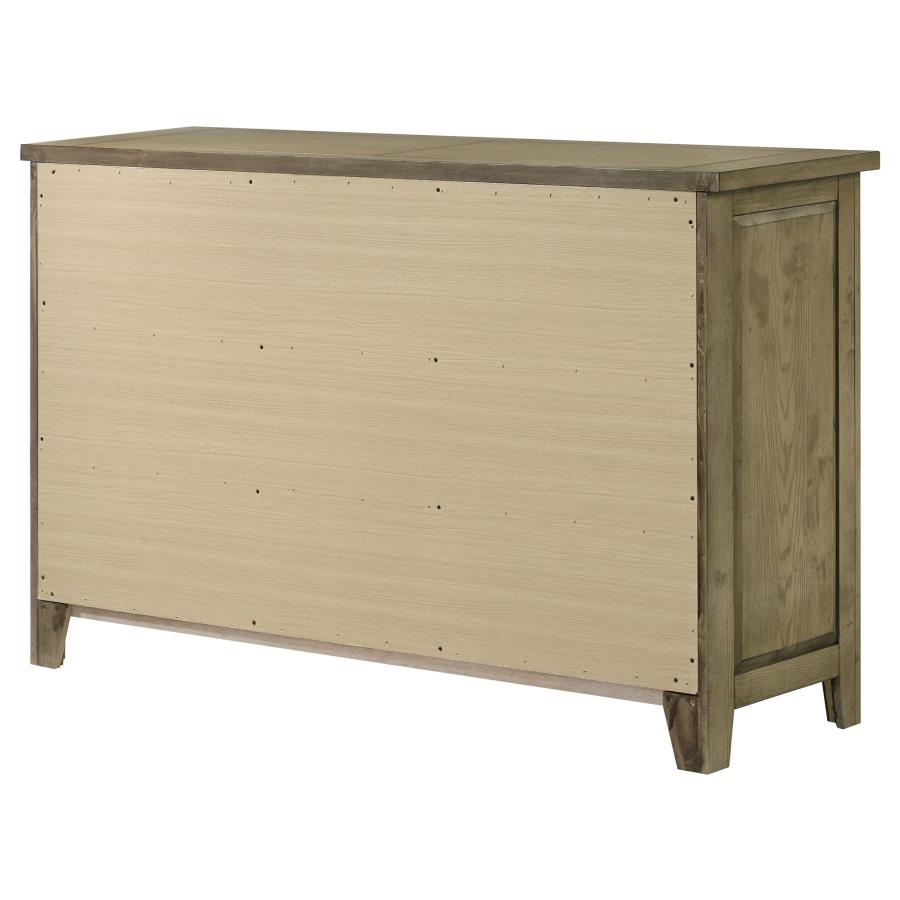 Hazlewood 6-Drawer Bedroom Dresser Cabinet Vineyard Oak