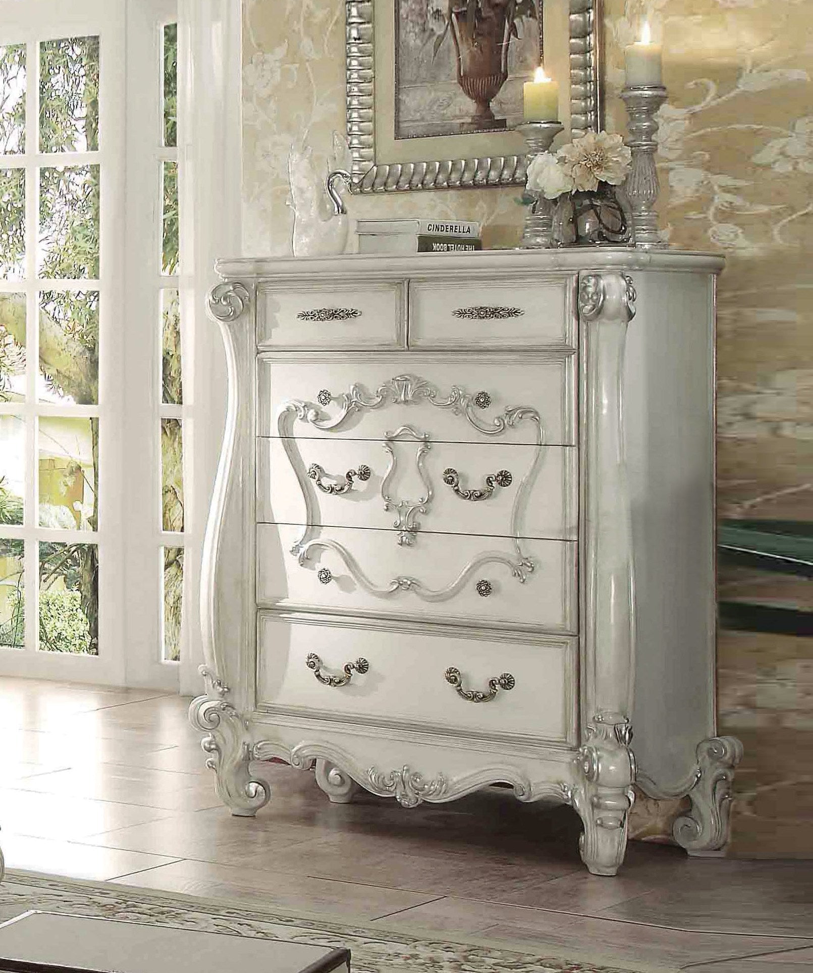 Versailles Bone White Chest - ATL FURNITURE