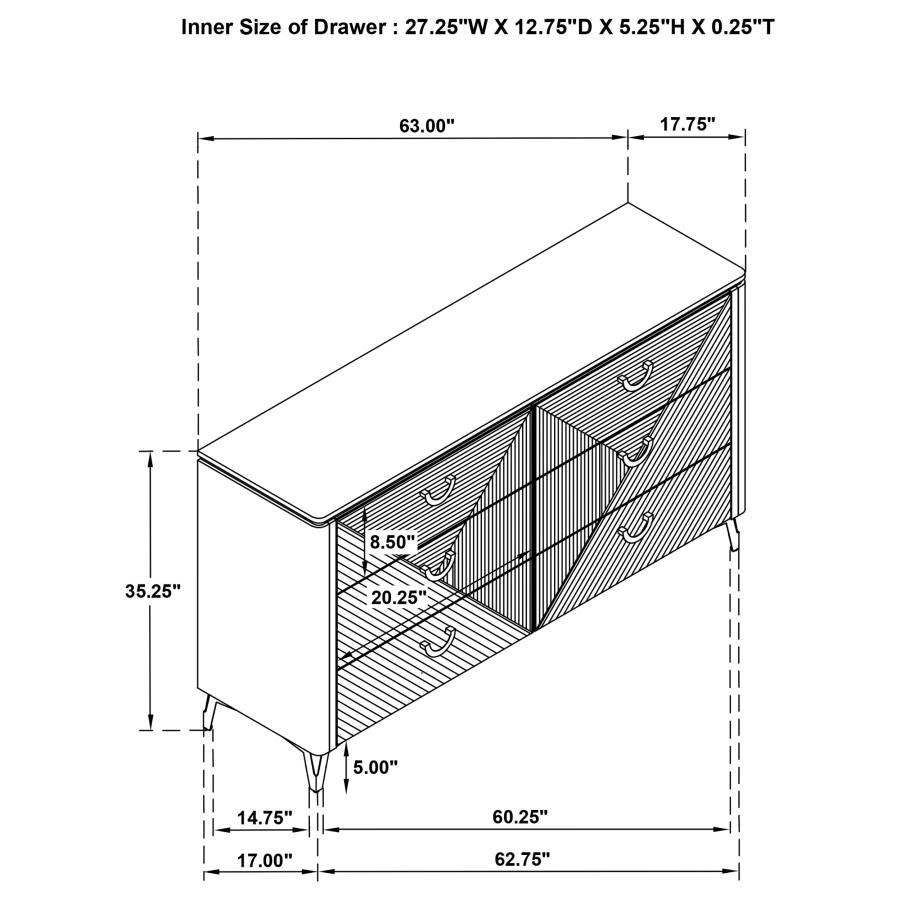 Cassia 4-Piece Eastern King Led Bedroom Set White High Gloss