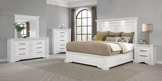 Mckinney 5-Piece Eastern King Bedroom Set Vintage White