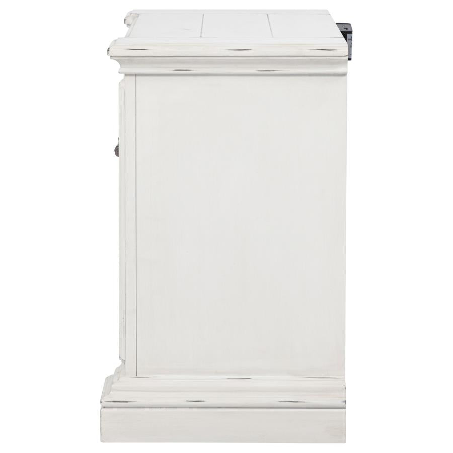 Mckinney 2-Drawer Nightstand With Dual Usb Vintage White