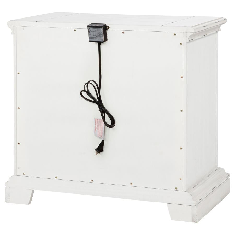 Mckinney 2-Drawer Nightstand With Dual Usb Vintage White