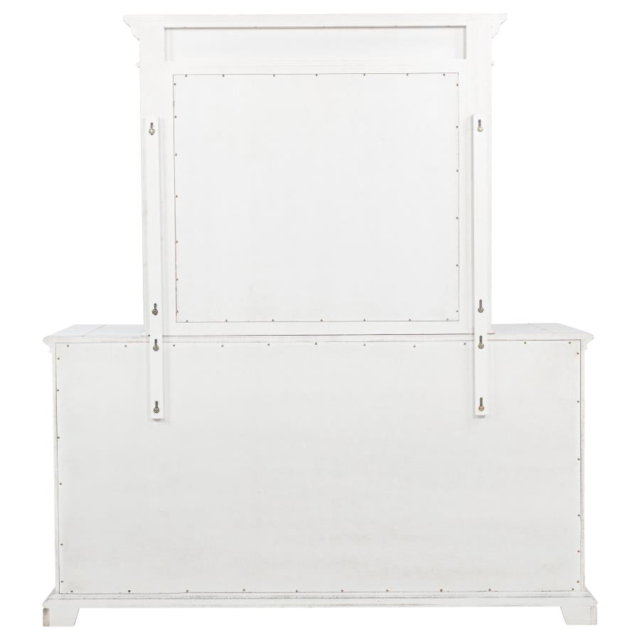 Mckinney 6-Drawer Bedroom Dresser With Mirror Vintage White