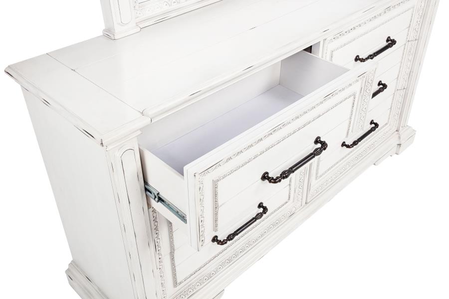 Mckinney 6-Drawer Bedroom Dresser Cabinet Vintage White
