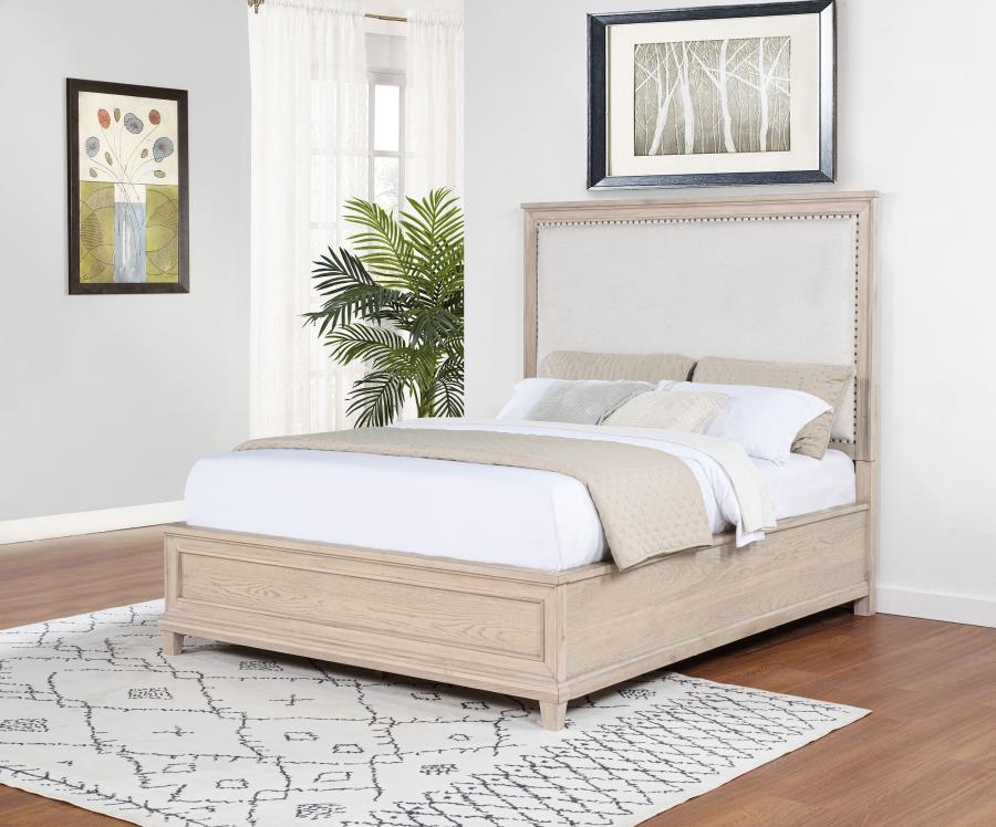 Pembroke 66-Inch Queen Panel Bed Washed Oak