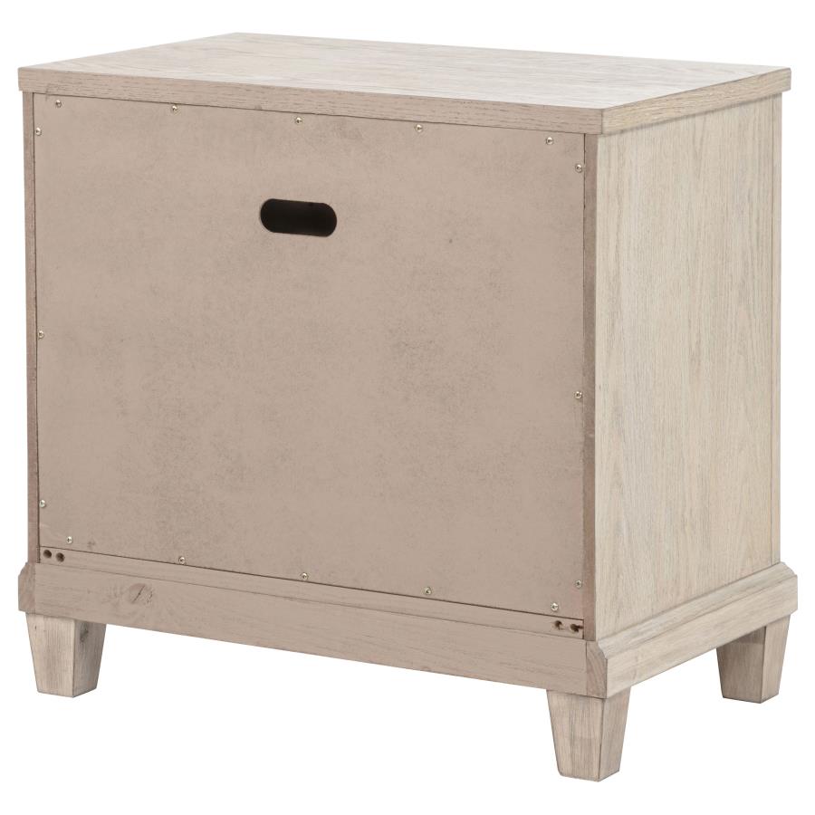 Pembroke 2-Drawer Nightstand Bedside Table Washed Oak
