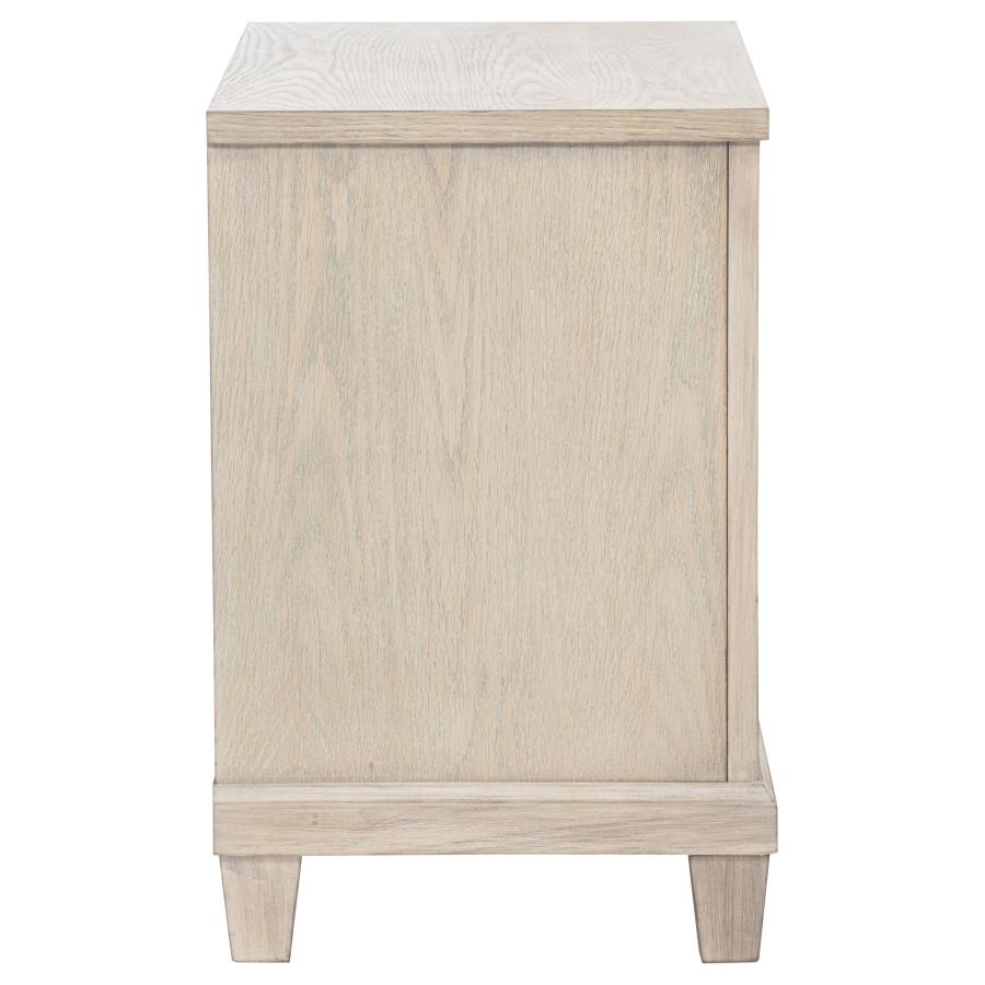 Pembroke 2-Drawer Nightstand Bedside Table Washed Oak