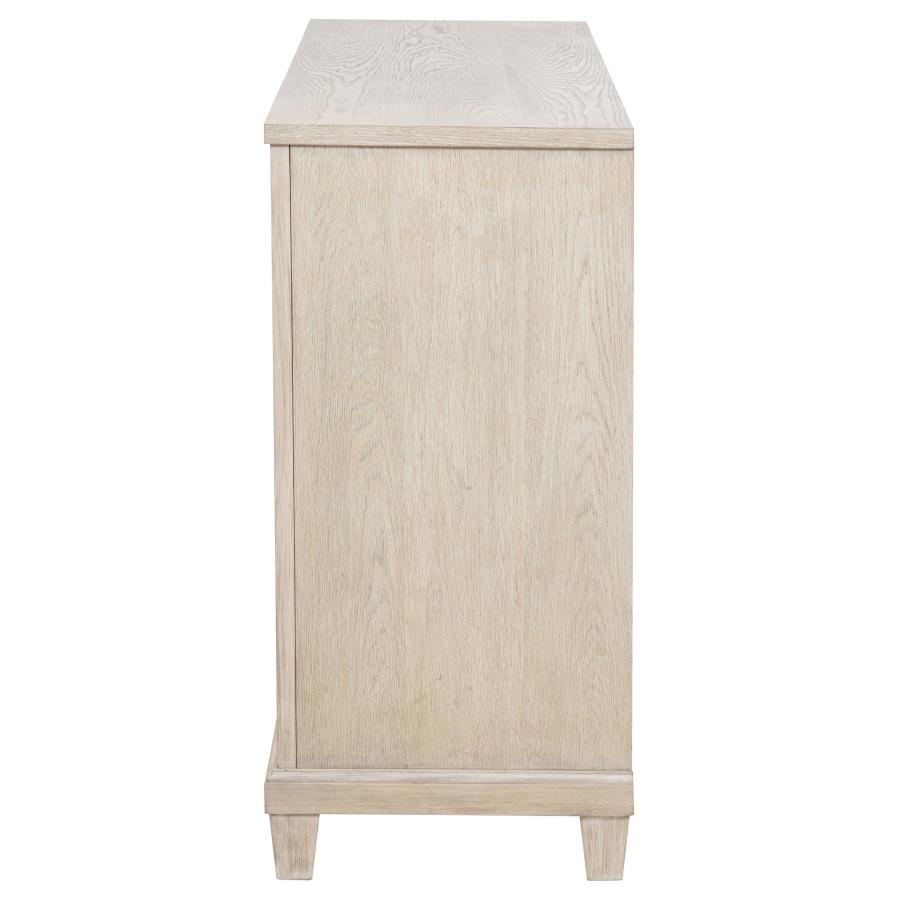 Pembroke 6-Drawer Bedroom Dresser Cabinet Washed Oak