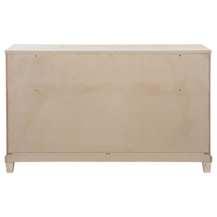 Pembroke 6-Drawer Bedroom Dresser Cabinet Washed Oak