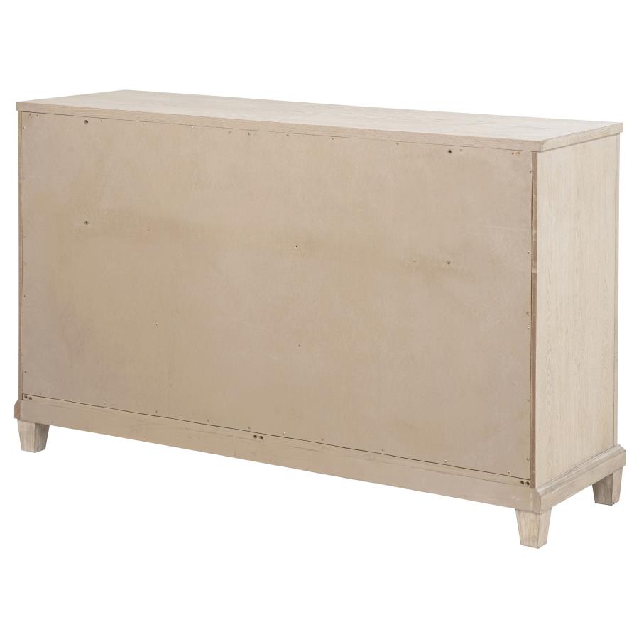 Pembroke 6-Drawer Bedroom Dresser Cabinet Washed Oak