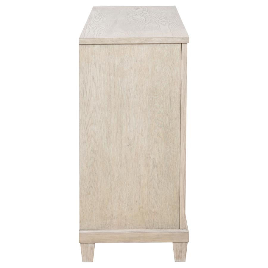 Pembroke 6-Drawer Bedroom Dresser Cabinet Washed Oak