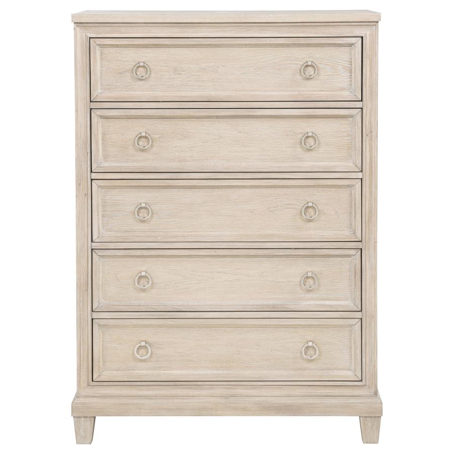 Pembroke 5-Drawer Chest Of Drawers Washed Oak