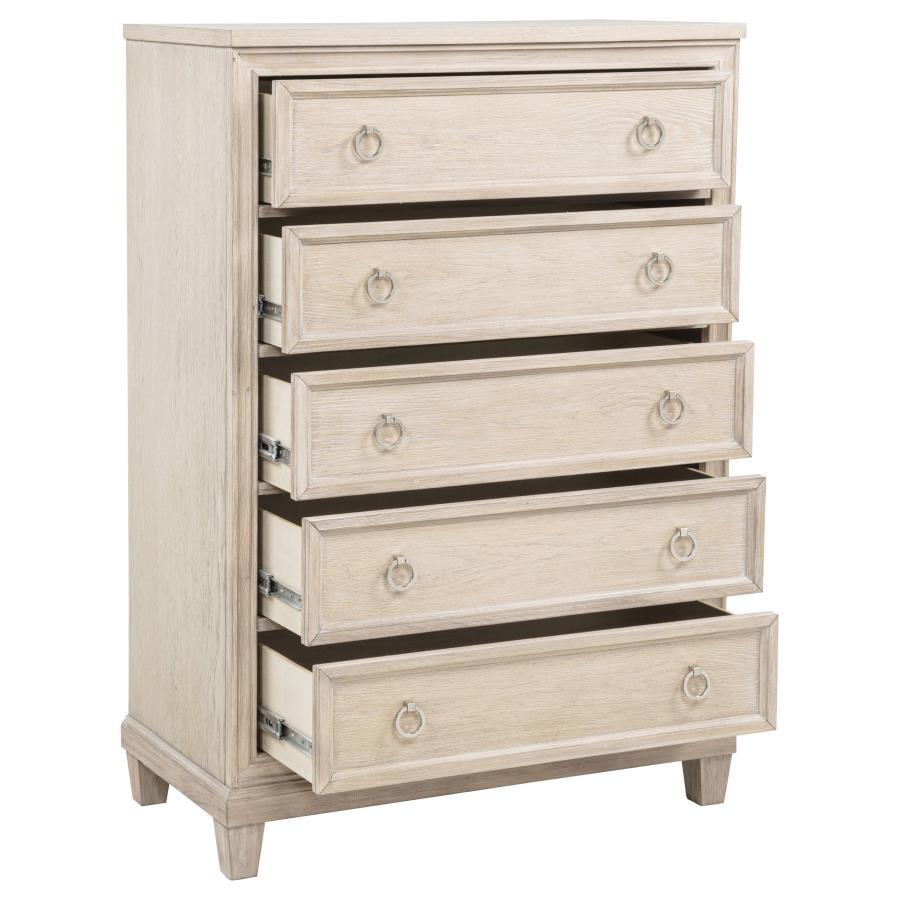 Pembroke 5-Drawer Chest Of Drawers Washed Oak