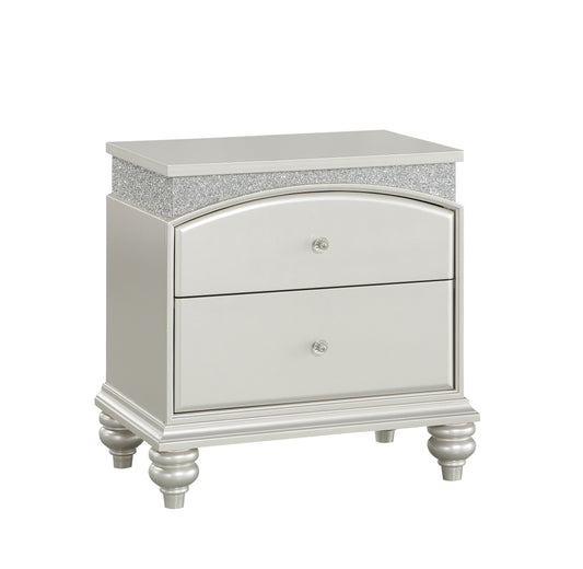 Maverick Platinum Nightstand - ATL FURNITURE