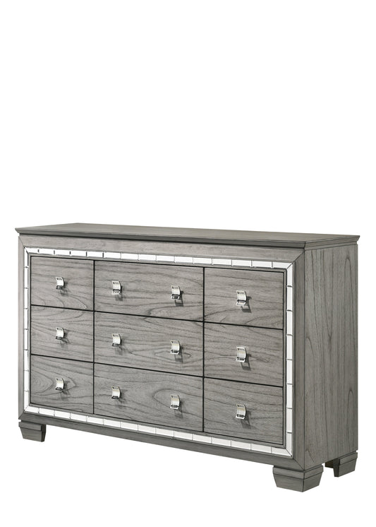 Antares Light Gray Oak Dresser - ATL FURNITURE