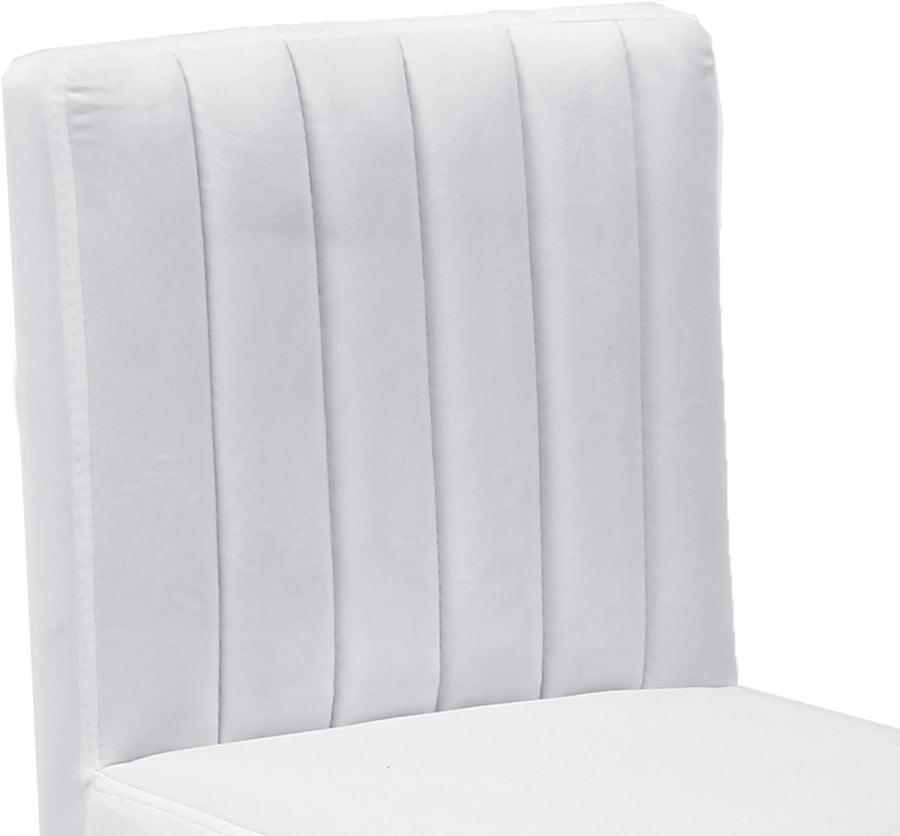 Meridian Furniture - Joel Velvet Adjustable Bar, Counter Stool In White (Set Of 2) - 710White - ATL FURNITURE