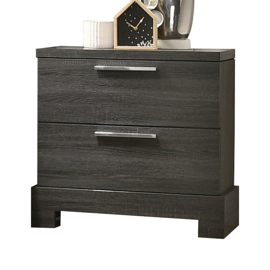 Lantha Gray Oak Nightstand - ATL FURNITURE