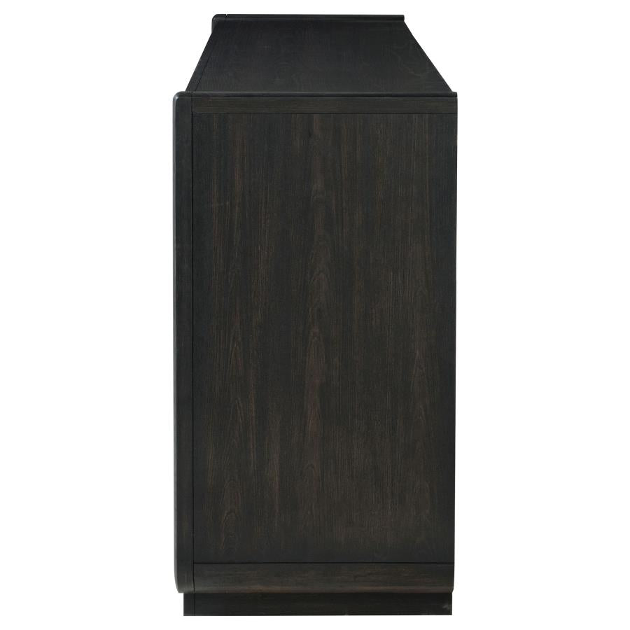 Leandro 8-Drawer Bedroom Dresser Cabinet Burnished Black