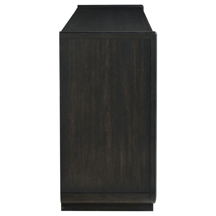 Leandro 8-Drawer Bedroom Dresser Cabinet Burnished Black