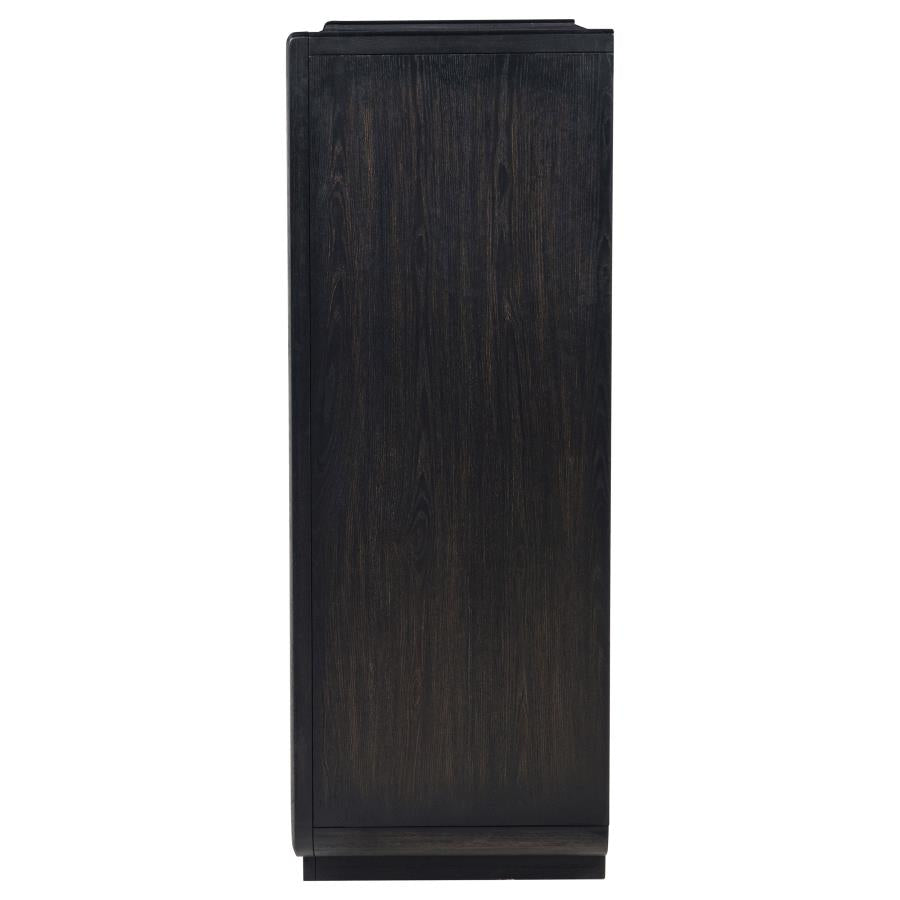 Leandro 5-Drawer Bedroom Chest Of Drawers Burnished Black