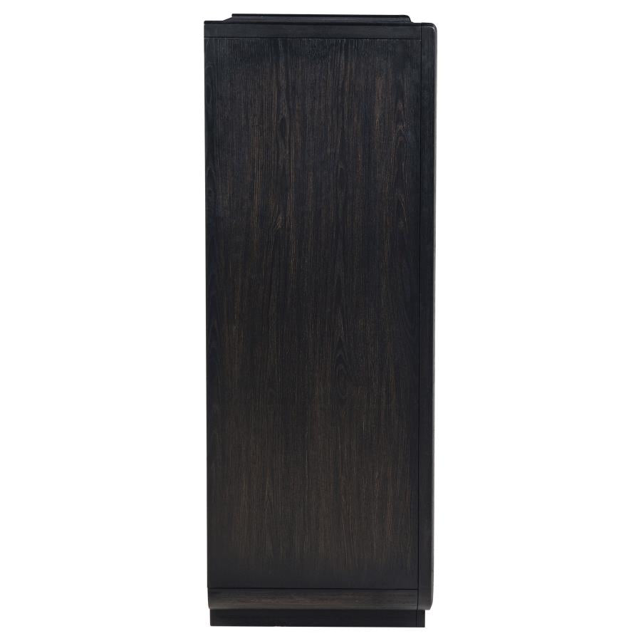 Leandro 5-Drawer Bedroom Chest Of Drawers Burnished Black