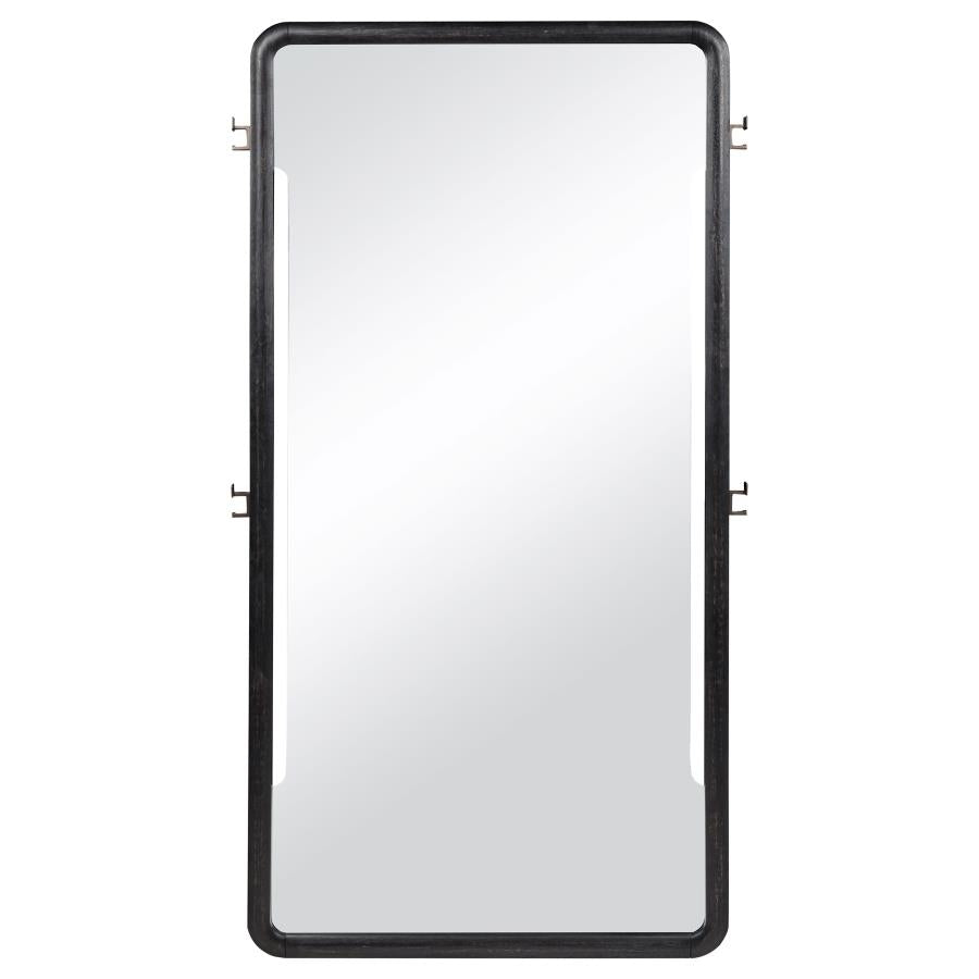 Leandro 76-Inch Full Length Floor Mirror Burnished Black
