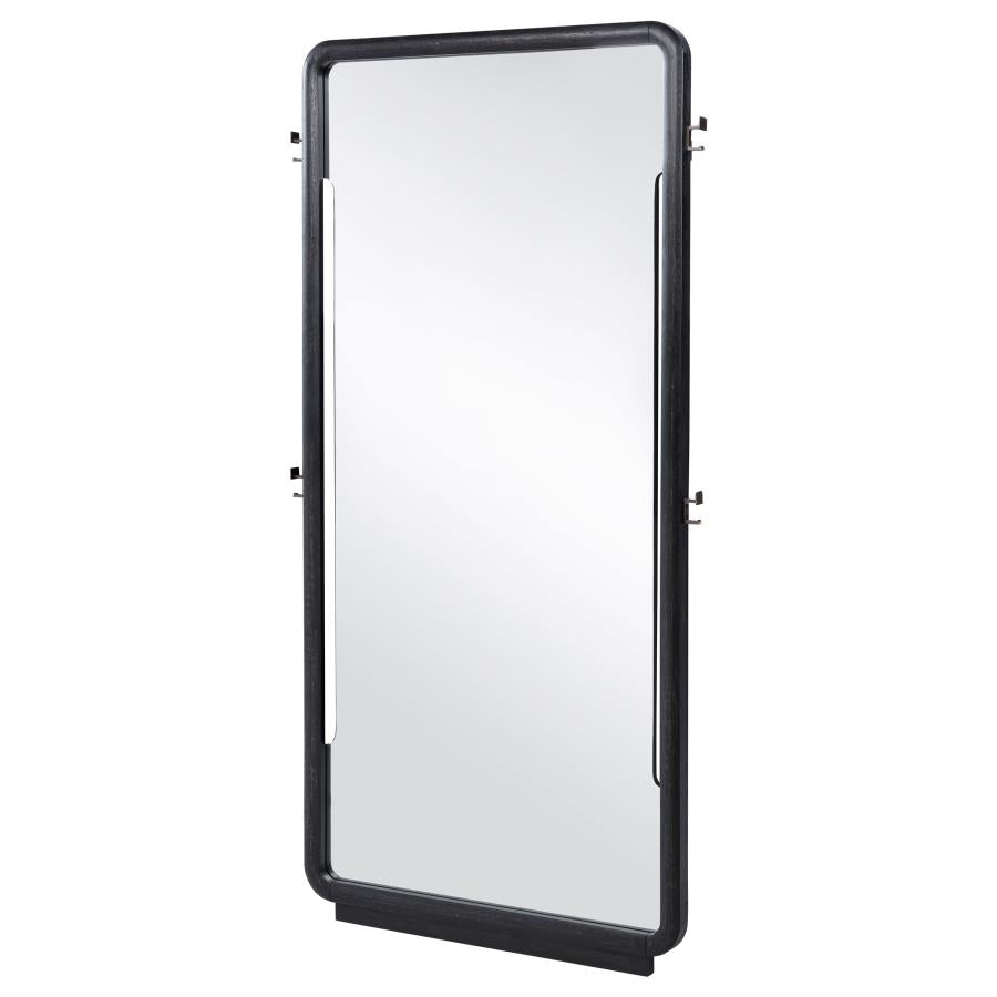 Leandro 76-Inch Full Length Floor Mirror Burnished Black