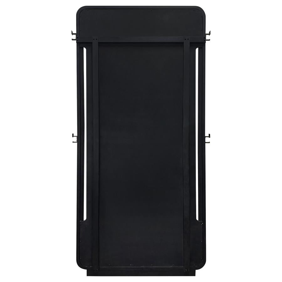 Leandro 76-Inch Full Length Floor Mirror Burnished Black