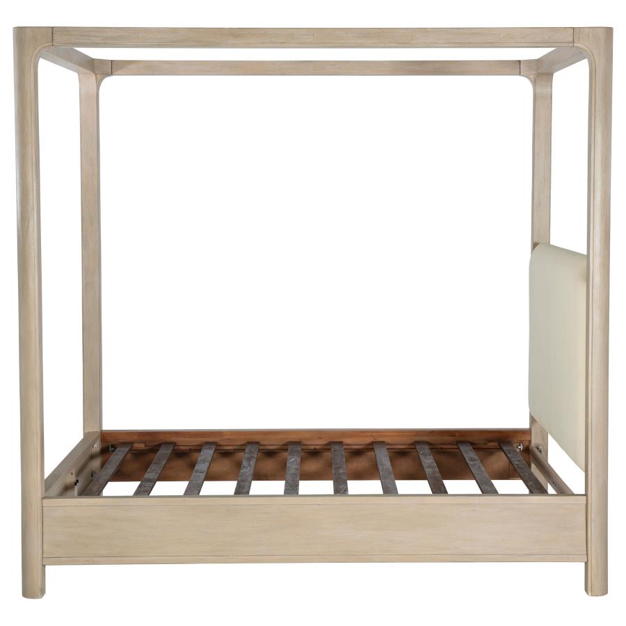 Solano 85-Inch Queen Canopy Bed Weathered Mango