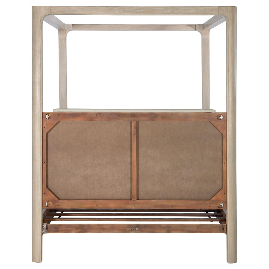 Solano 85-Inch Queen Canopy Bed Weathered Mango