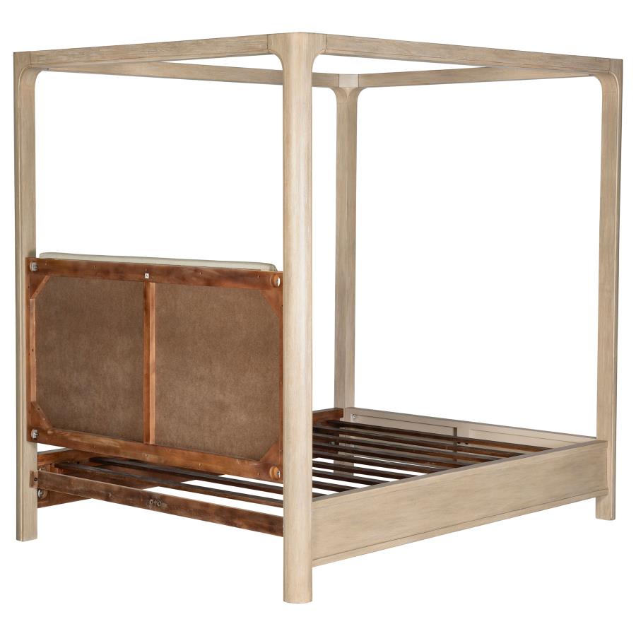 Solano 85-Inch Queen Canopy Bed Weathered Mango