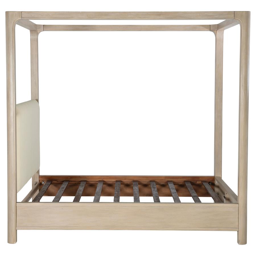 Solano 85-Inch Queen Canopy Bed Weathered Mango