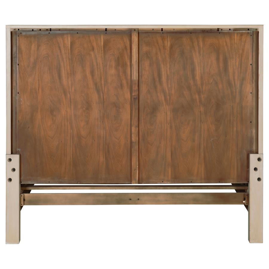 Solano 56-Inch Eastern King Panel Bed Weathered Mango