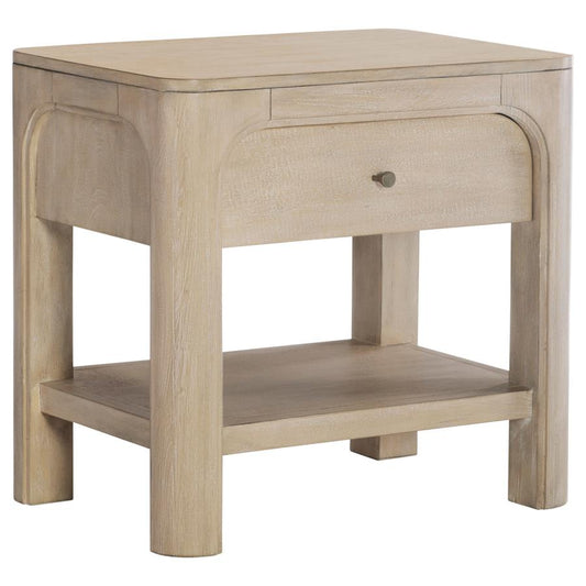 Solano 1-Drawer Nightstand Bedside Table Weathered Mango