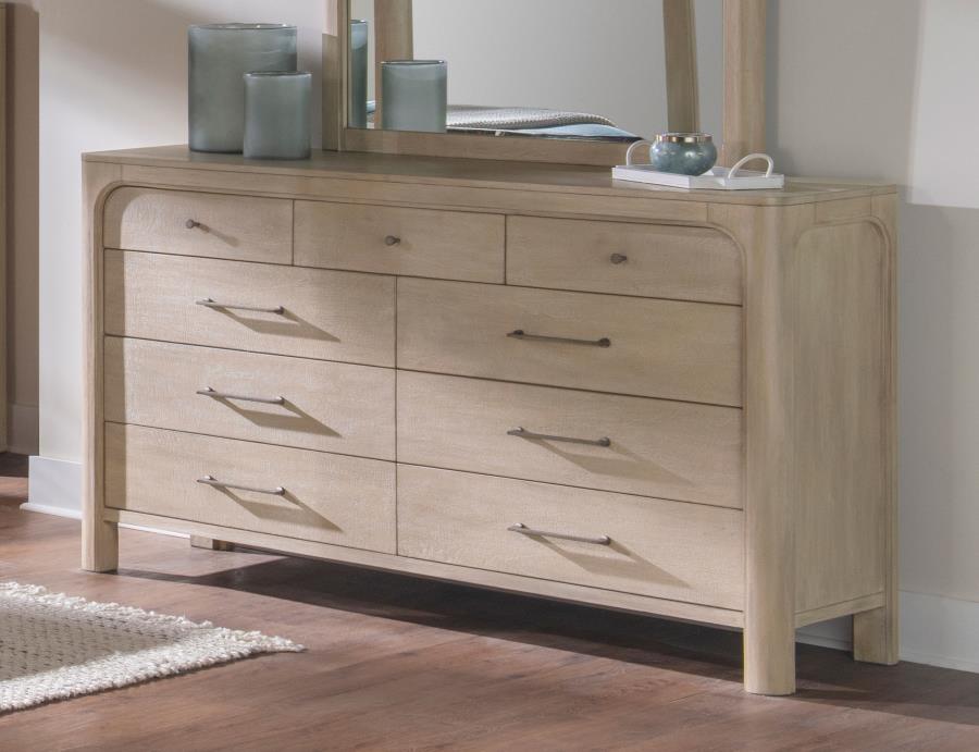 Solano 9-Drawer Bedroom Dresser Cabinet Weathered Mango