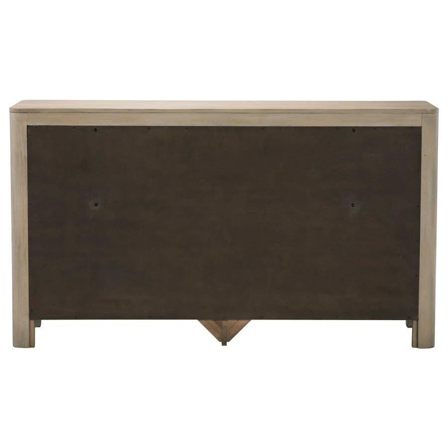 Solano 9-Drawer Bedroom Dresser Cabinet Weathered Mango