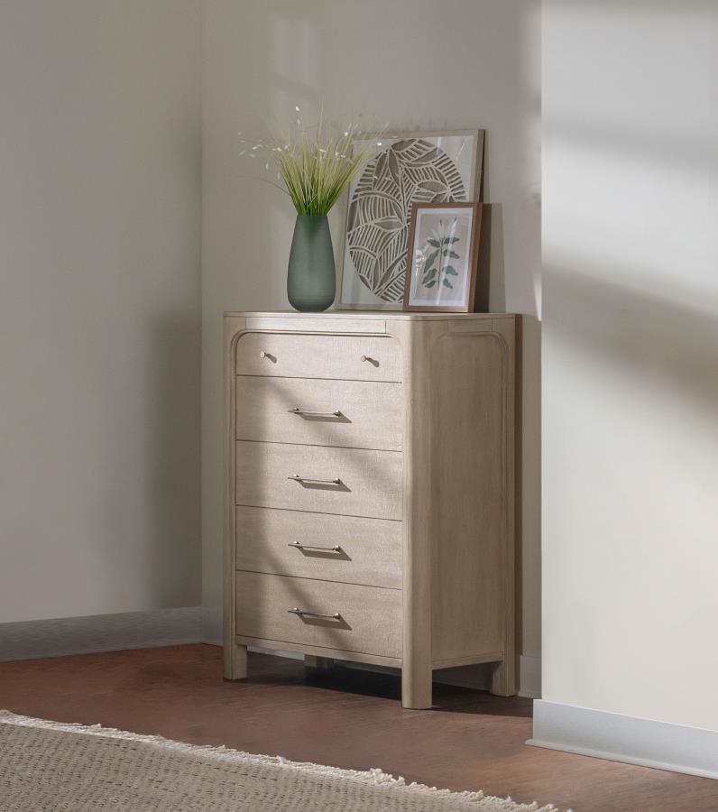 Solano 5-Drawer Bedroom Chest Of Drawers Weathered Mango