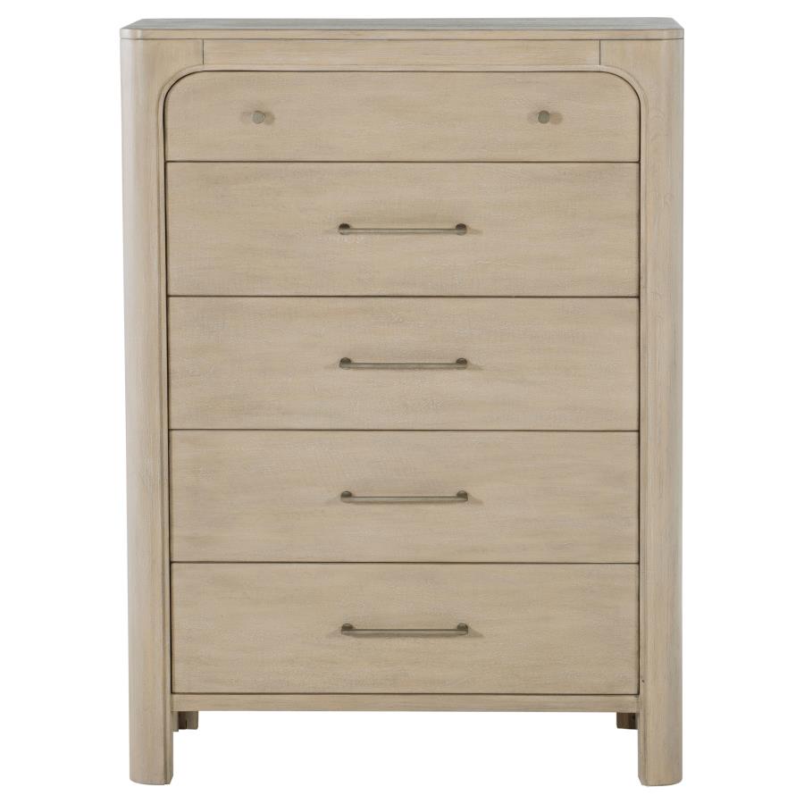 Solano 5-Drawer Bedroom Chest Of Drawers Weathered Mango