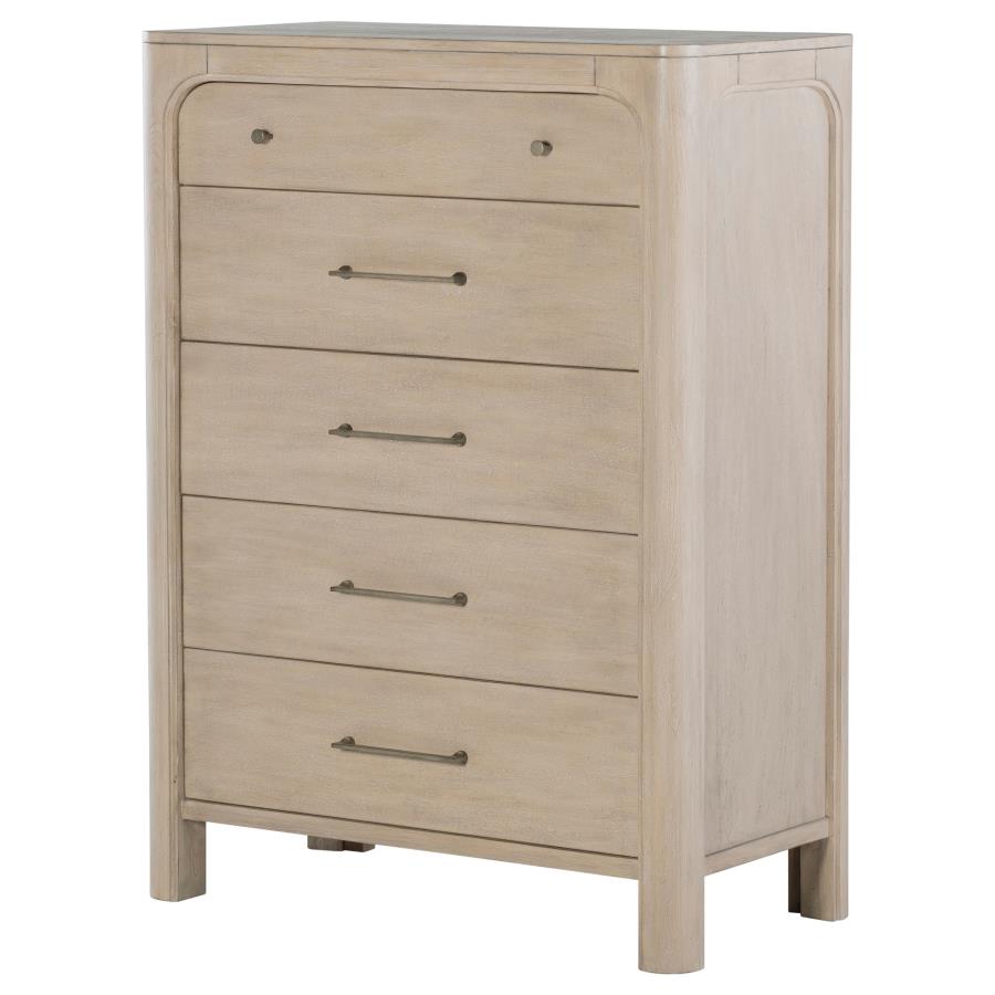 Solano 5-Drawer Bedroom Chest Of Drawers Weathered Mango